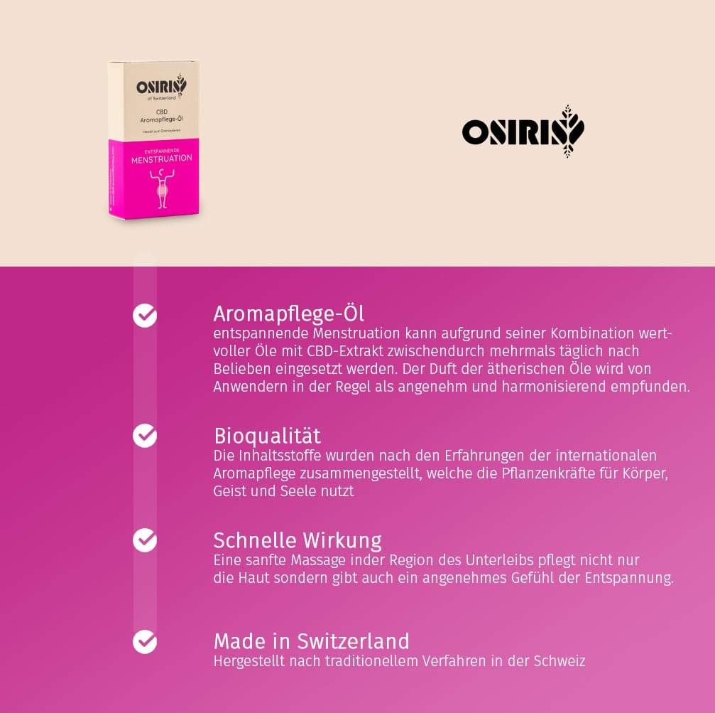 Osiris Aromapflege-Öl entspannende Menstruation - CBDNOL